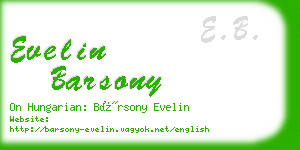 evelin barsony business card